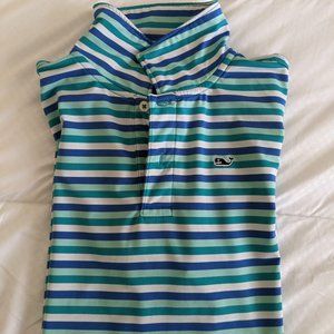 Boys M Vineyard Vines Striped Polo